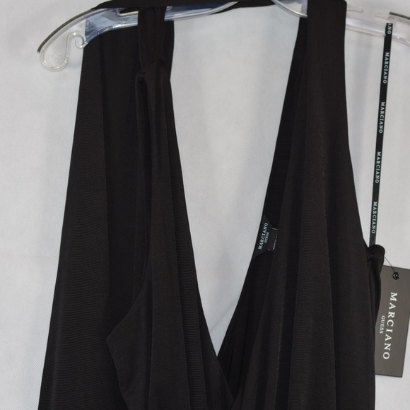 Marciano Guess Black Dress with Scarf SZ L NWT - Picture 9 of 11
